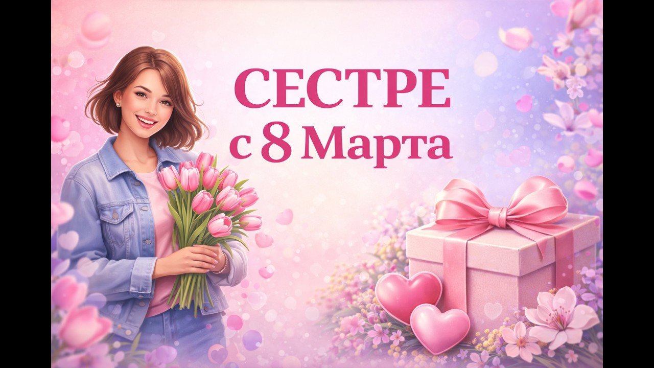 Сестре с 8 Марта 🌷 Песня для сестры | Красивое поздравление