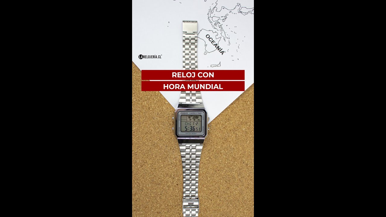 Reloj Casio Vintage con hora mundial A-500WA-7