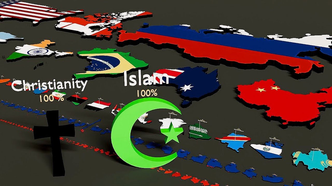 Christianity vs Islam 🌍 | Country Size Comparison | Shocking Map Animation 😱
