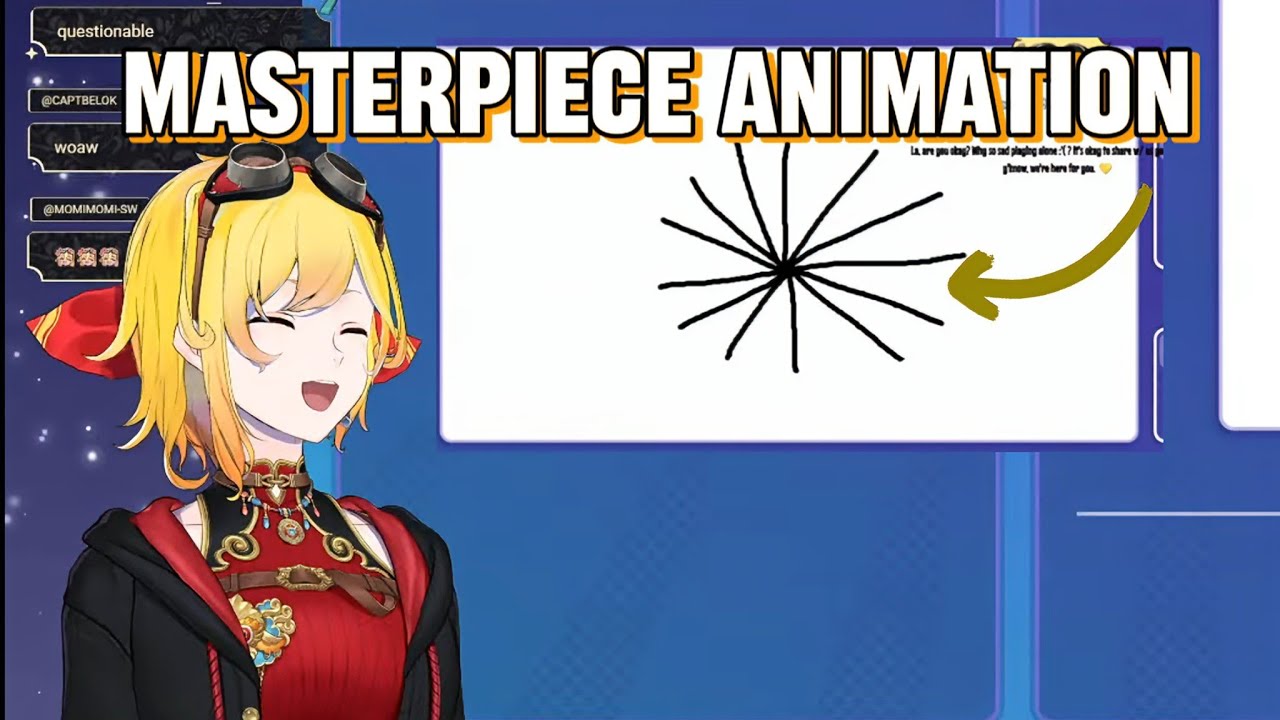 Kaela tries to make animation on Gartic Phone