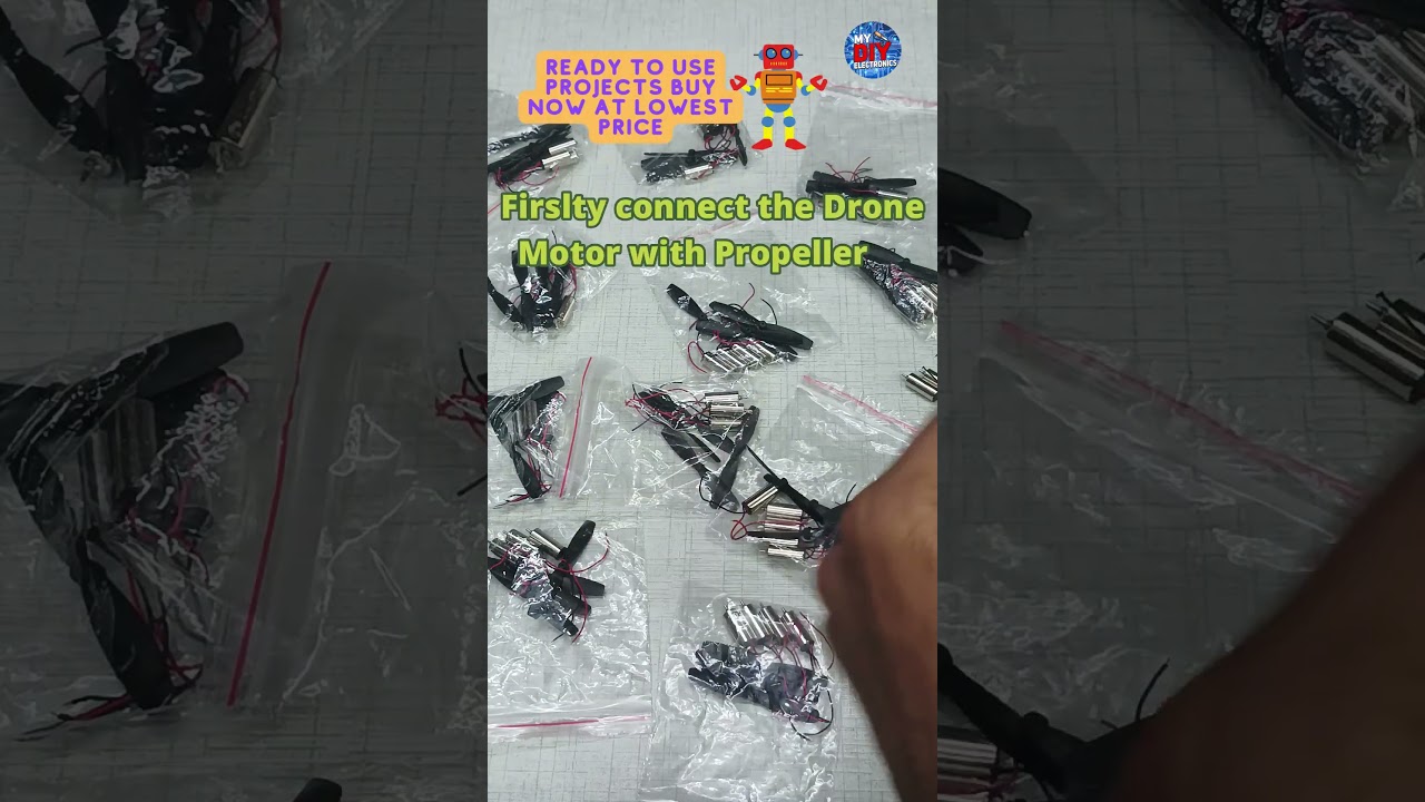 48000RPM Magnetic Micro DC Coreless Motor |  4 Motors + 4 Propellers | Brushless | High Speed | DIY