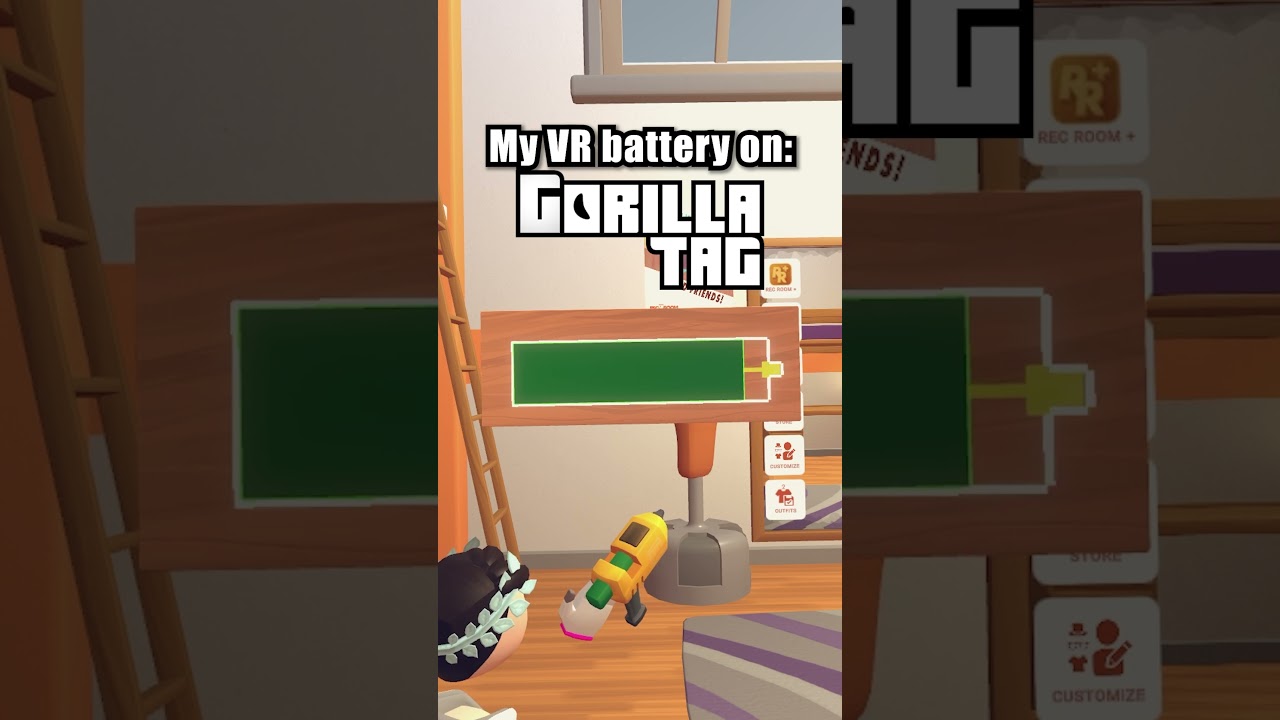 My VR Battery on Gorilla Tag vs Rec Room