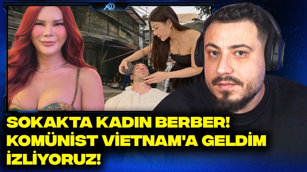 MERT ÖZTÜRK KOMÜNİST VİETNAM’A GELDİM - SOKAKTA KADIN BERBER VE BÖCEK ÇORBASI İZLİYORUZ!