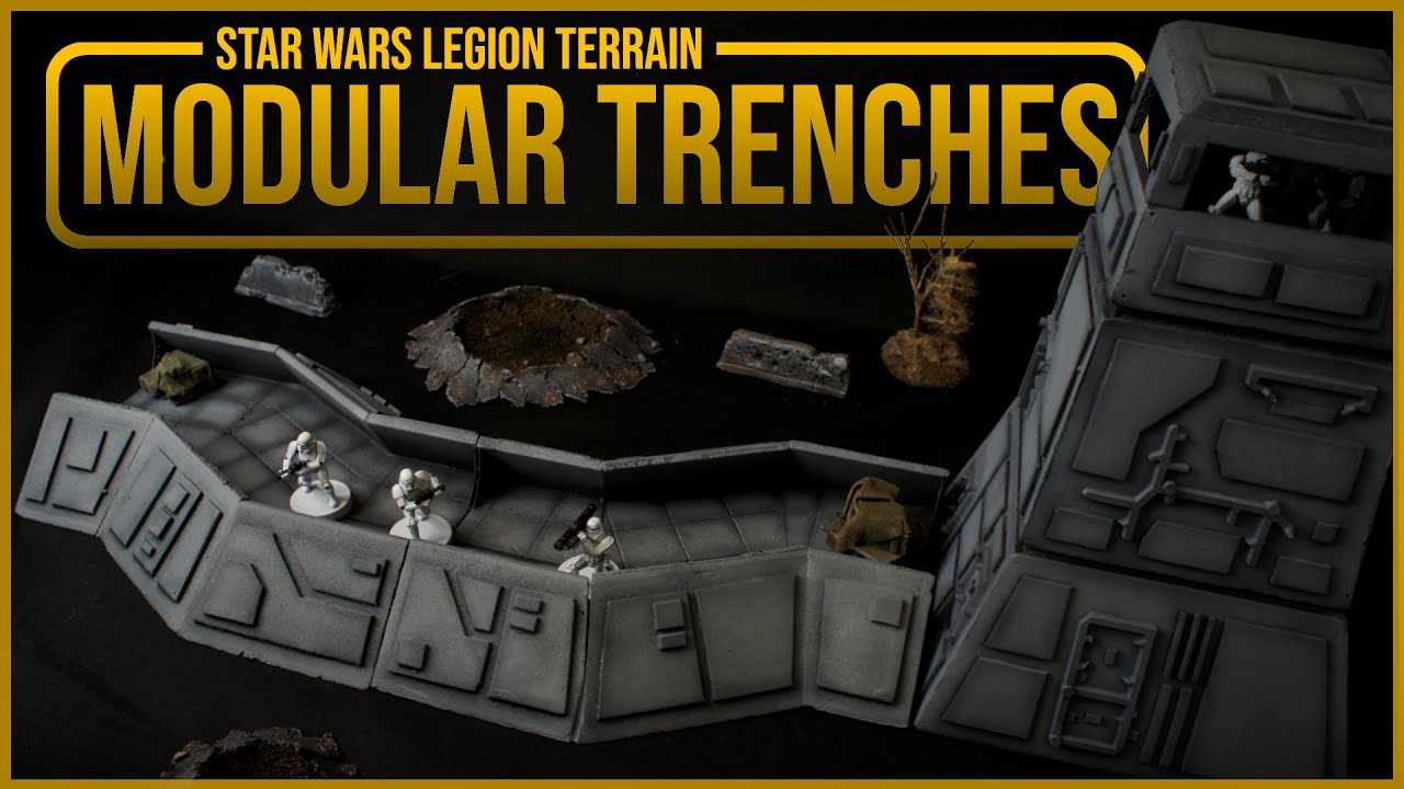 Star Wars Legion Terrain Miniature Modular Trenches for Wargaming