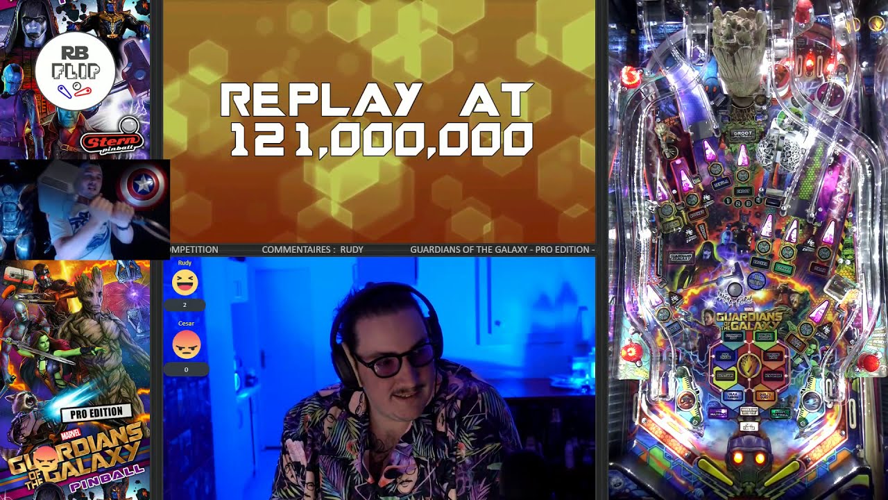 Guardians of the Galaxy - Pro Edition de chez Stern pinball - En direct de chez César