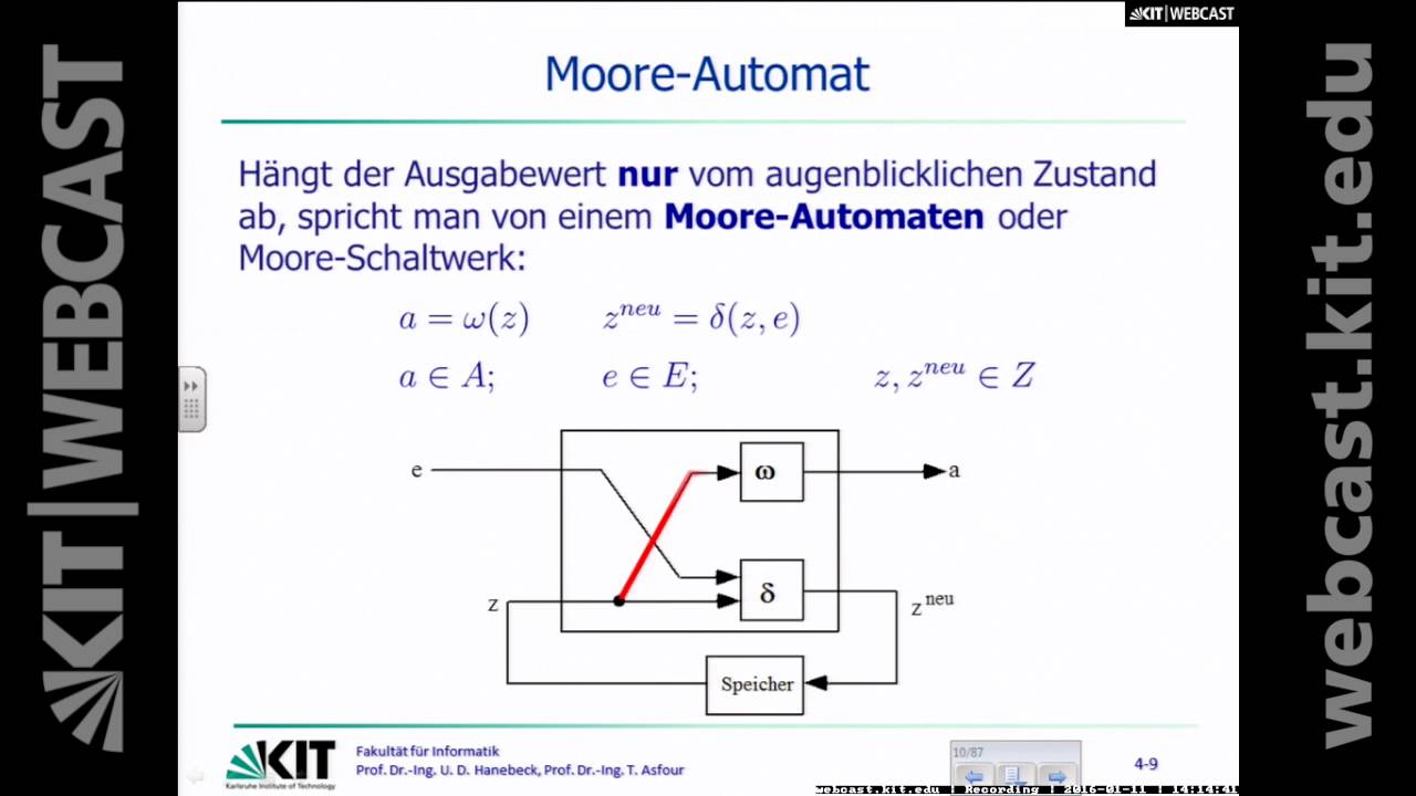 16: Schaltwerke, Mealy- und Moore-Automat, Automatengraph