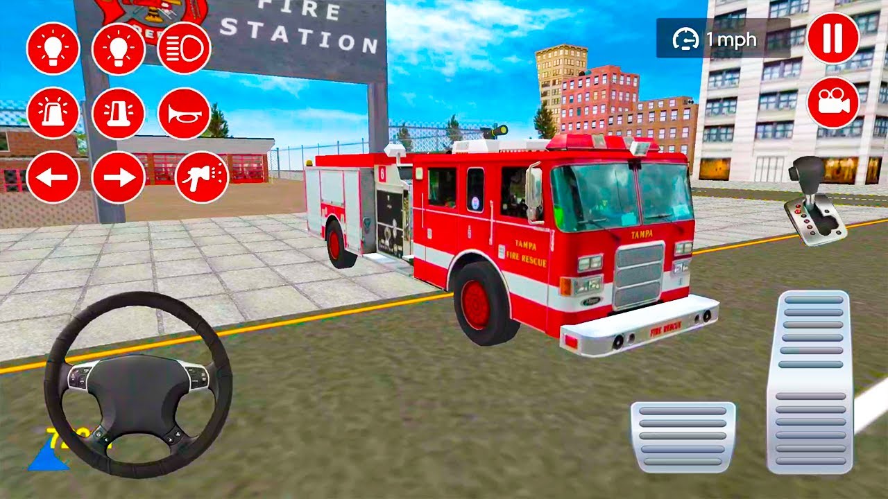 Real Fire Truck Driving Simulator 2022 - Luxury FireFighter Truck 3D | Android GamePlay #3