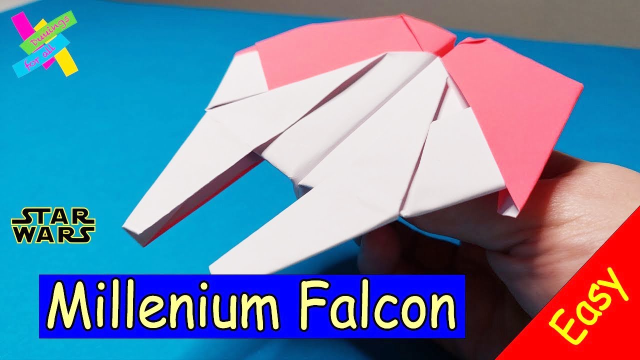 Origami Millenium FALCON | Easy STAR WARS | How to make paper space ship easy | Fold tutorial