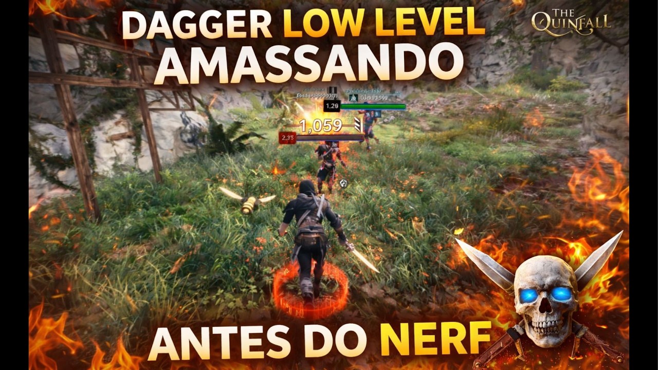DAGGER LOW LEVEL AMASSANDO no PvP (ANTES DO NERF) 🔥 | The Quinfall Montage