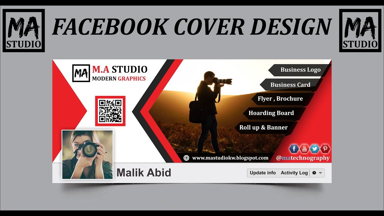 Outstanding Facebook Cover Design _ CorelDRAW Tutorial _ M.A Technography