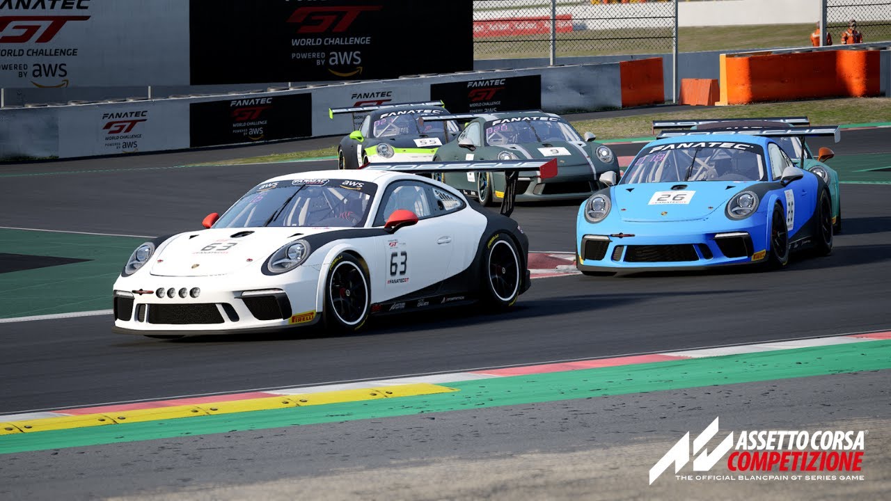 Assetto Corsa Competizione Porsche 911 991 Carrera Cup Car Racing Around Circuit de Catalunya