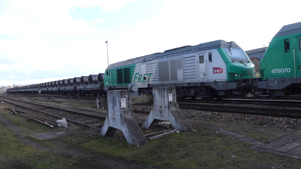Train de coils FRET SNCF Gare de ROANNE