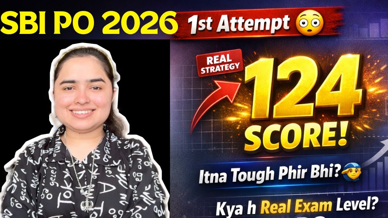 SBI PO Real Exam Level 🤯 | 1st Attempt Me scored 124 | How I did it? #sbipo #sbi
