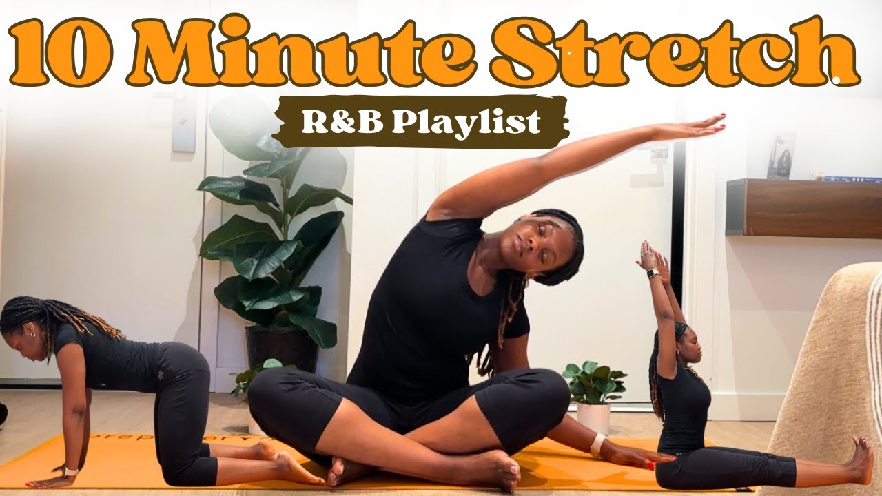 10 Min Yoga Stretch for Beginners | R&B Playlist + Black Woman Instructor
