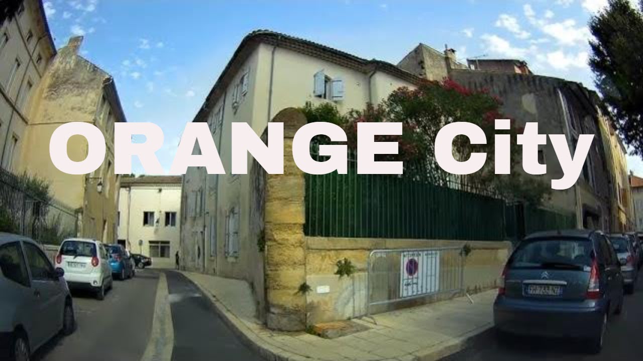 Ville d'Orange 4K- Driving- French region