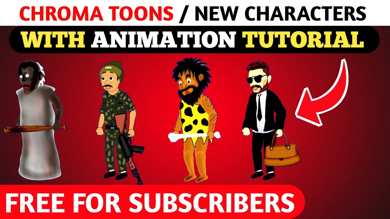 Chroma Toons Premium Characters Free Download | Animation Tutorial | Granny Character