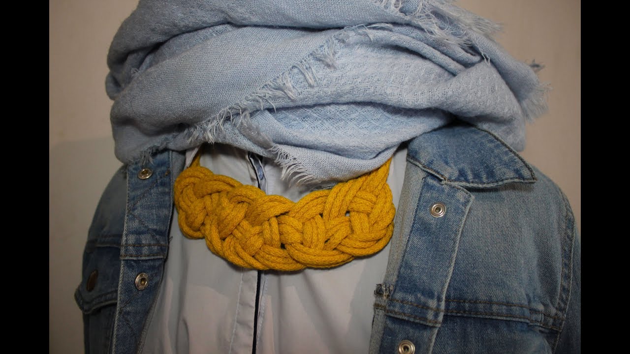 How to make necklace with cord yarn - Hogyan készül nyaklánc zsinórfonalból