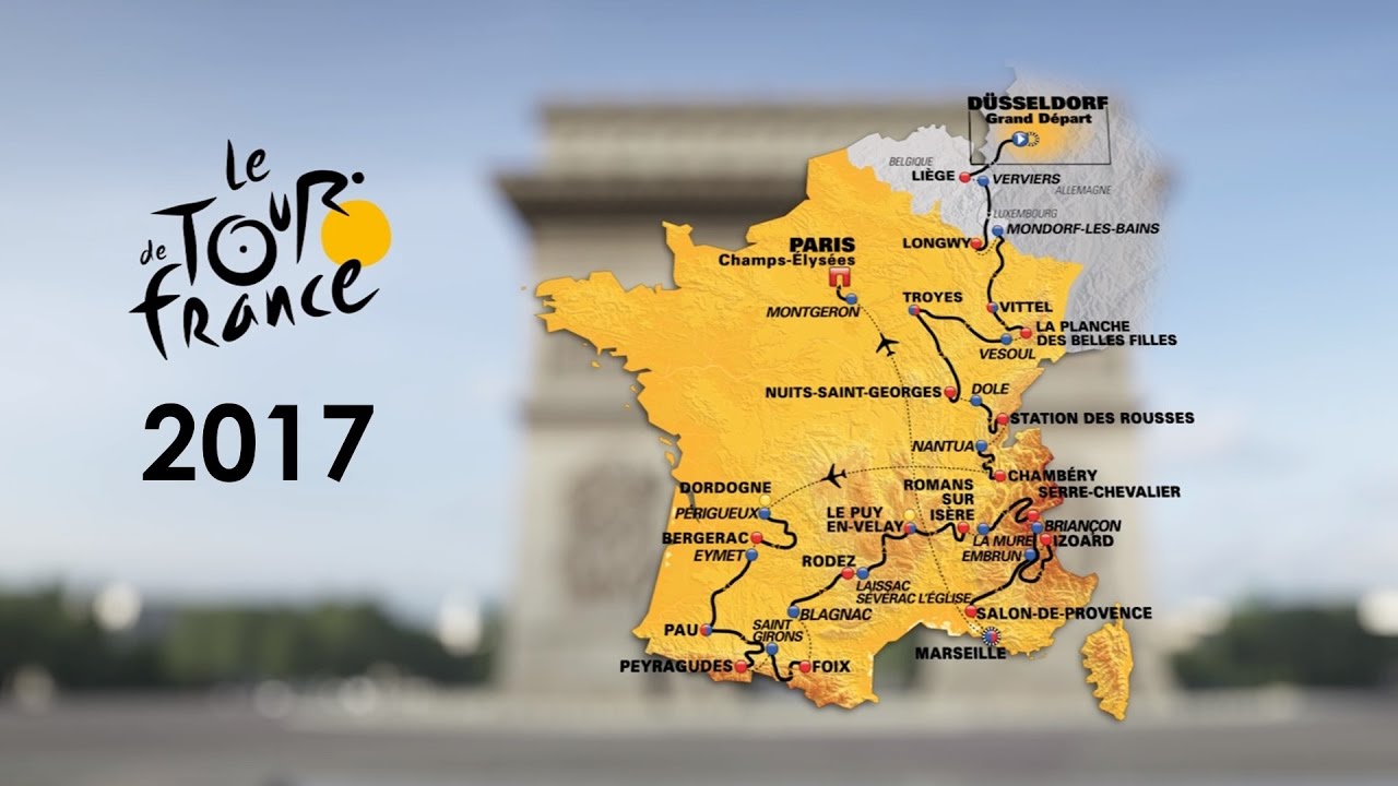 Le parcours en 3D / The route in 3D - Tour de France 2017