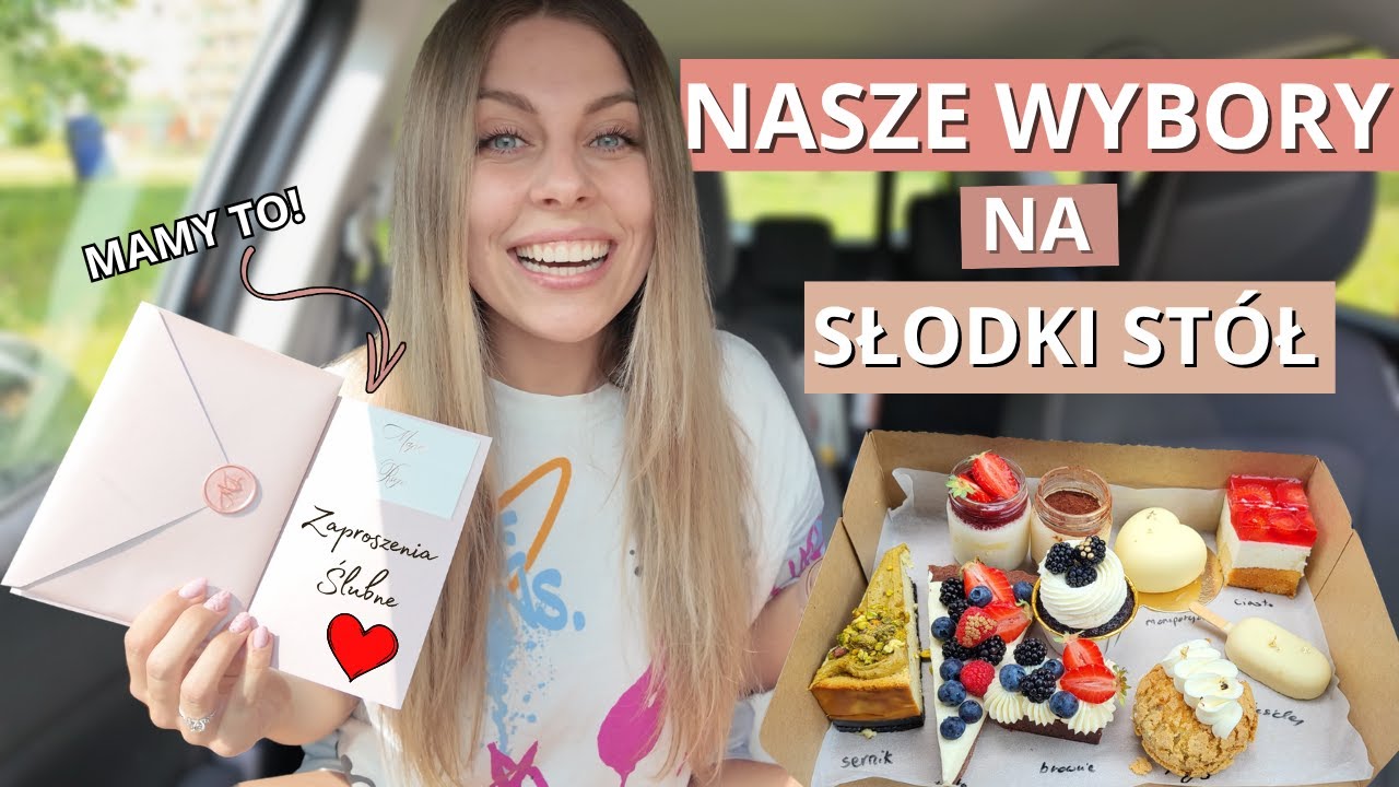 VLOG: Zaproszenia ślubne! 💌 Tort i słodki stół – DEGUSTACJA W AUCIE 🍰
