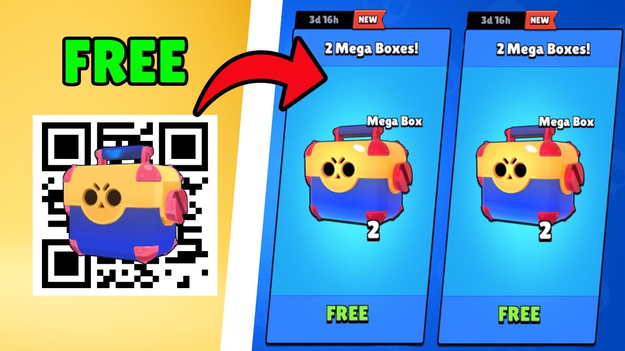 FREE MEGA BOX GIFT! NEW BRAWL STARS QR CODE