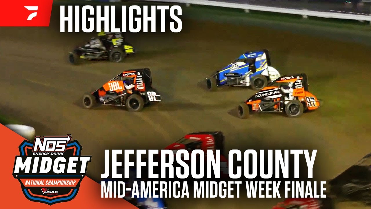 USAC Mid-America Midget Week Finale at Jefferson County Speedway 7/12/25 | Highlights