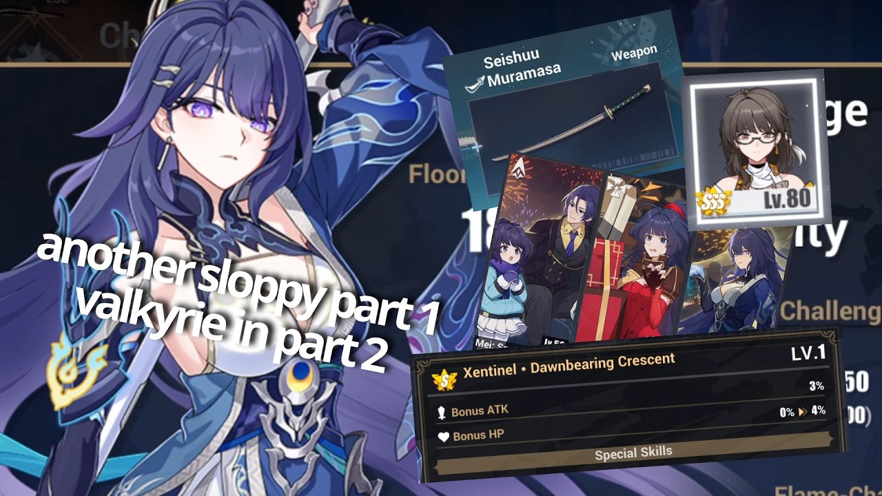 Xentinel · Dawnbearing Crescent ER Finality w/ no sig weapon & lv1 skill (Honkai Impact 3)
