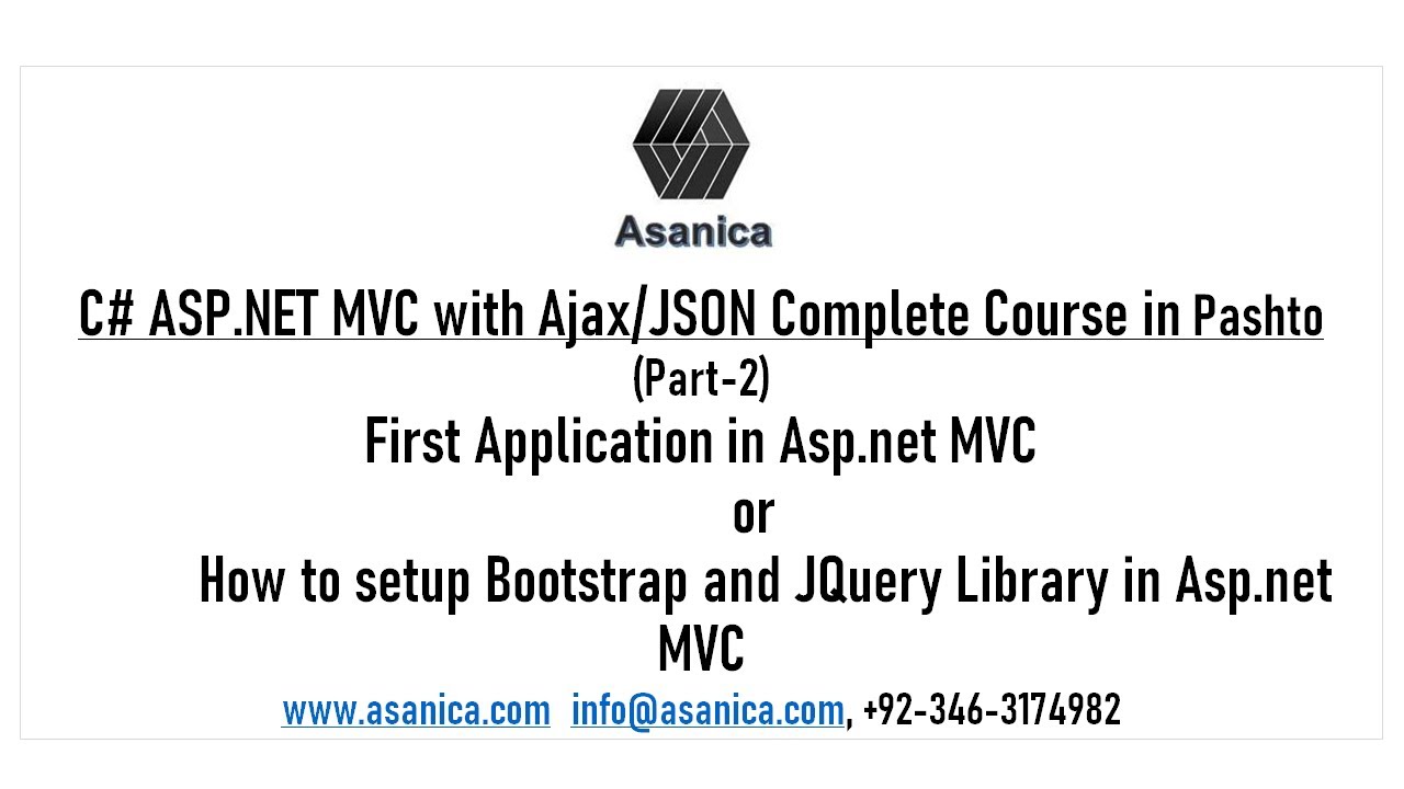 First Project in Visual Studio 2019  | Add Bootstrap Jquery Library | Asp.net MVC AJAX/JSON