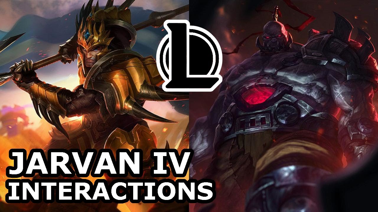 Jarvan IV Interactions with Other Champions | SION KILLED FORMER JARVAN | League of Legends Quotes