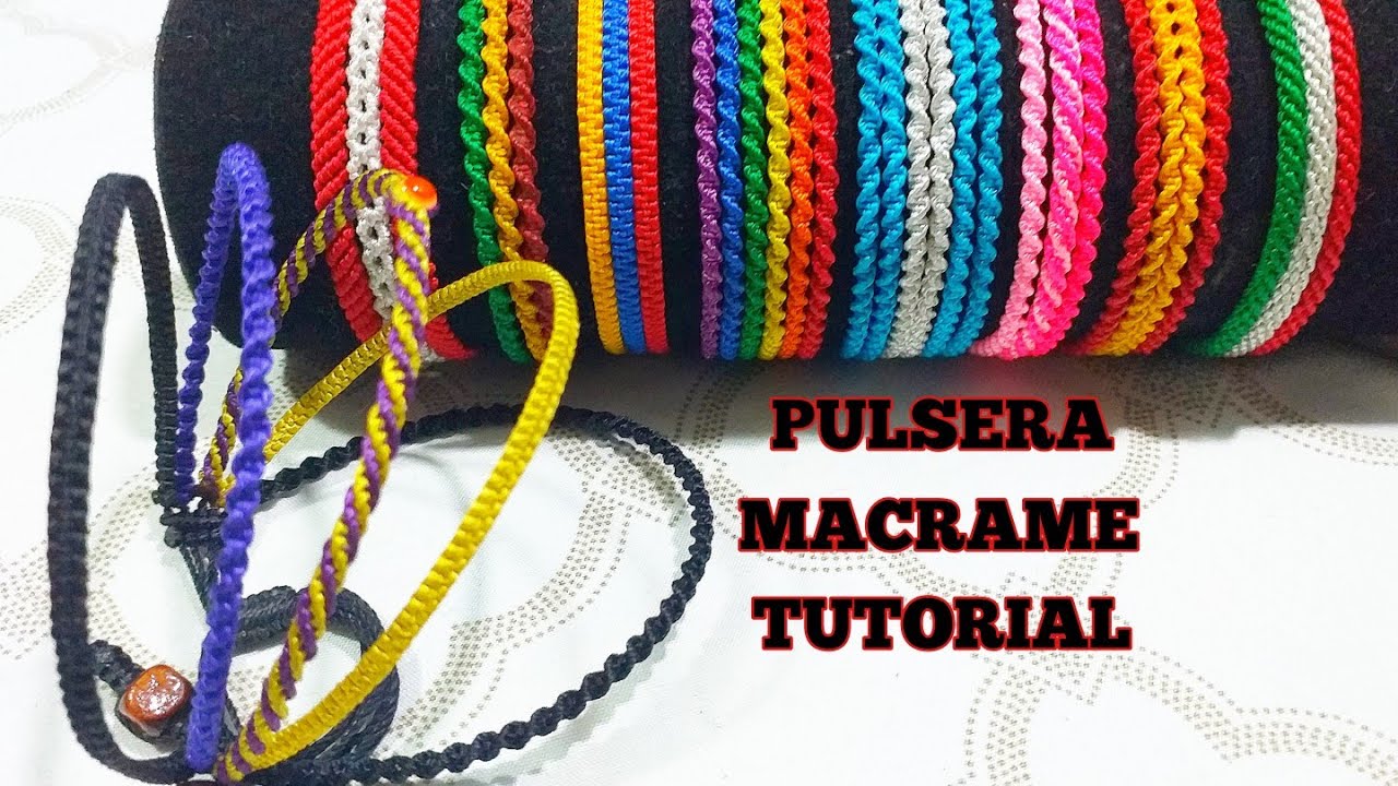 TUTORIAL PULSERA MACRAME (0.8 mm.) MACRAME BRACELET