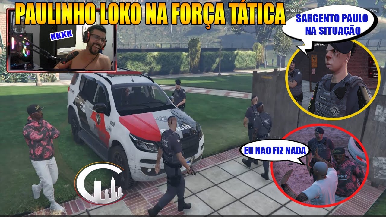 PAULINHO O LOKO ENTROU PRA FORÇA TÁTICA, E PEGAMOS O LADRÃO DE MOTO NO GTA RP  @PaulinhoLOKOoficial