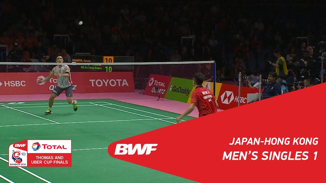 Thomas Cup | MS1 | Kento MOMOTA (JPN) vs NG Ka Long Angus (HKG) | BWF 2018