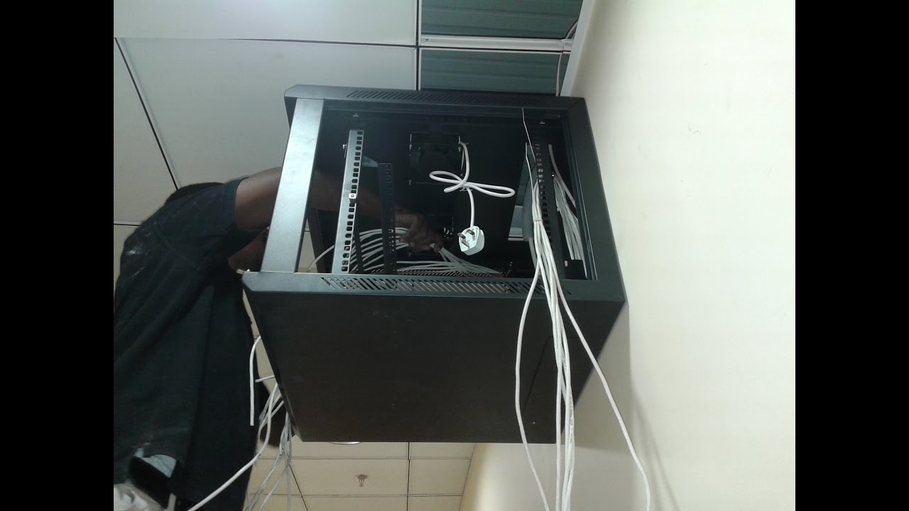 Installing server rack on the wall Gypsum 1