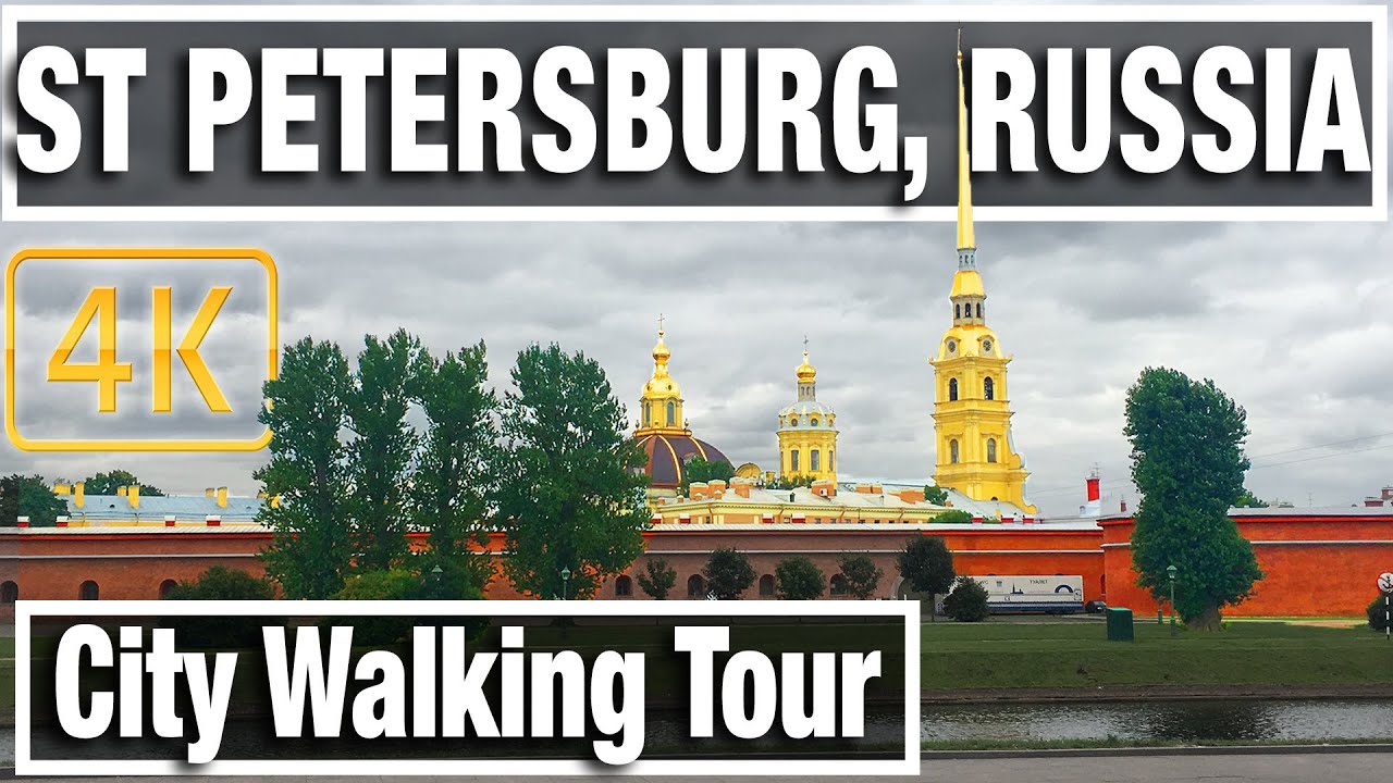 4K City Walks: St Petersburg Tours Russia Morning  - Virtual Walk Walking Treadmill Video