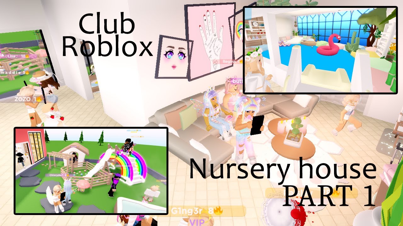 Club Roblox aesthetic Nursery house Speed build PART 1