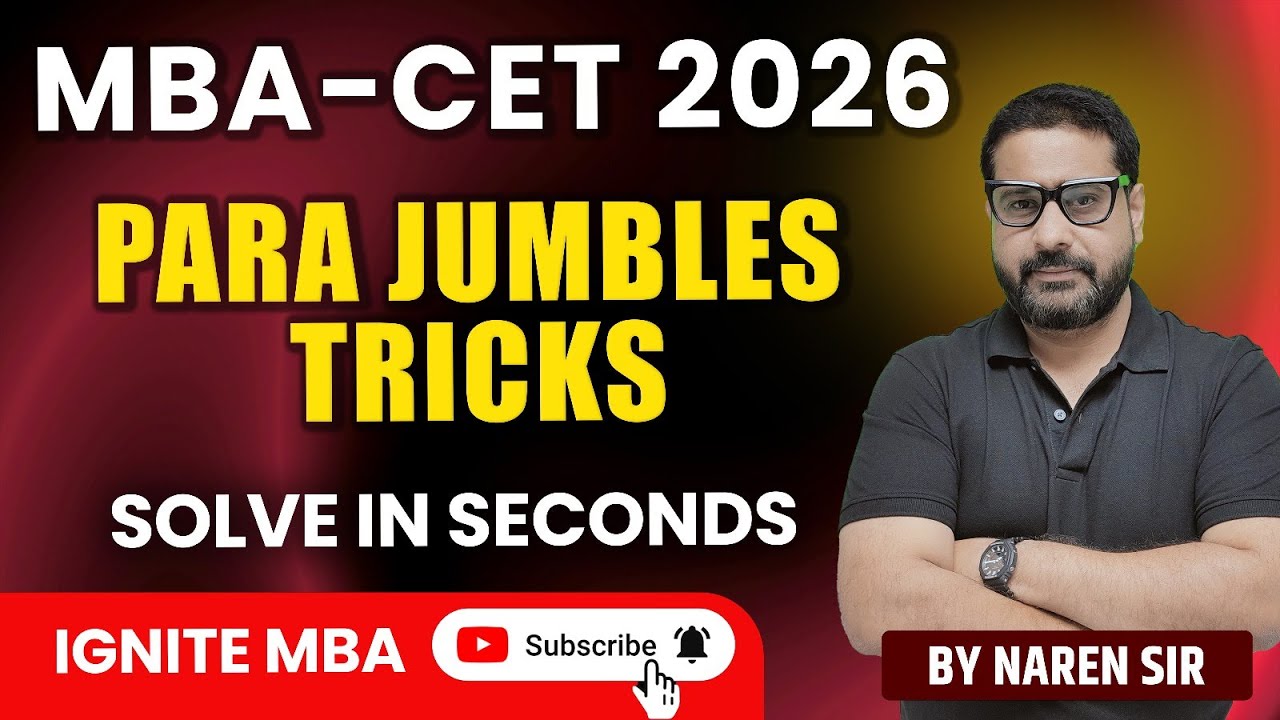 MBA-CET 2026 🔥 | Para Jumbles Tricks to Solve in Seconds! #mbacetexam