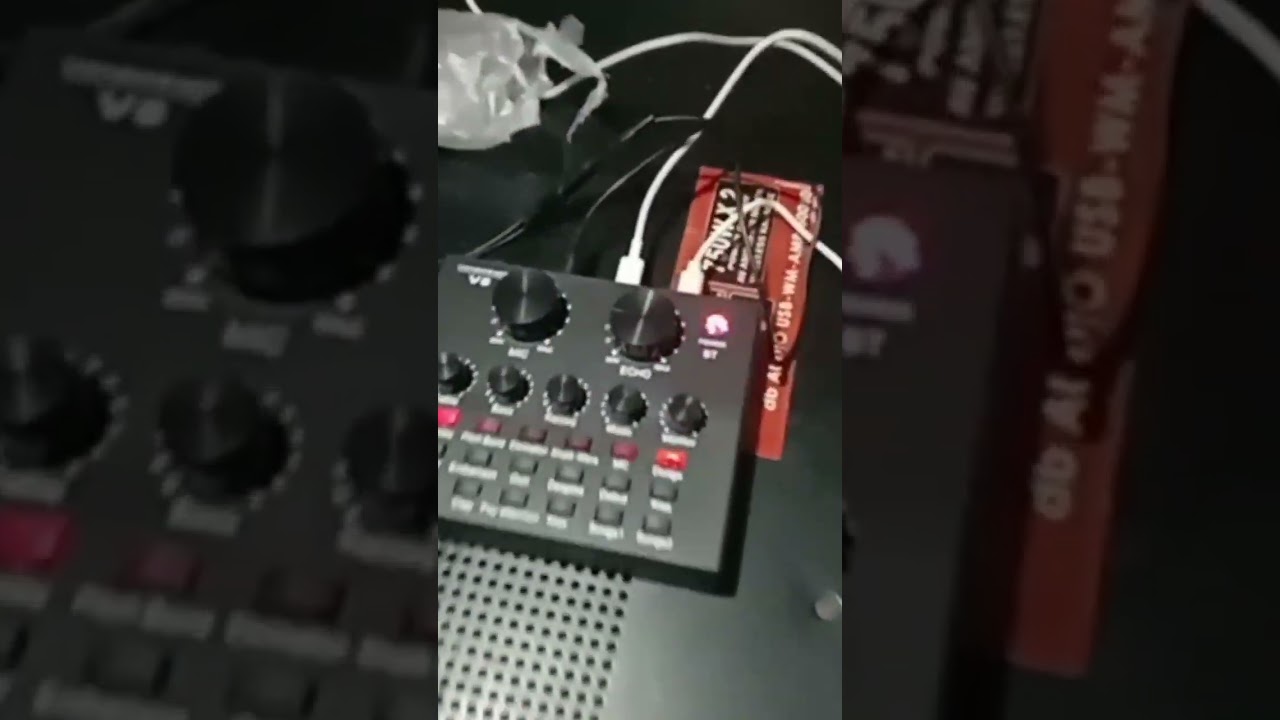 V8 soundcard to amplifier