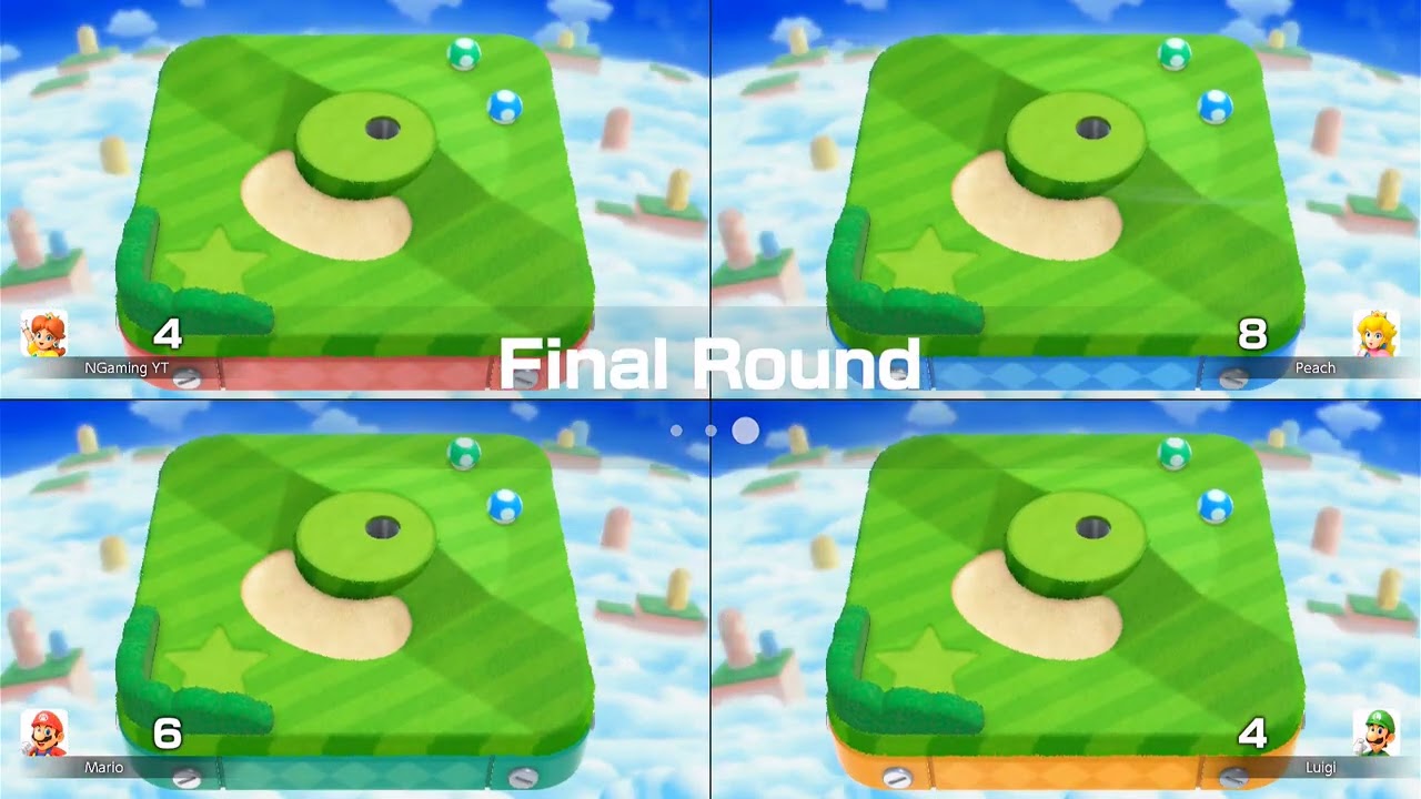 Super Mario Party Jamboree - Roll 'em Raceway (Daisy vs. Peach vs. Mario vs. Luigi) #2