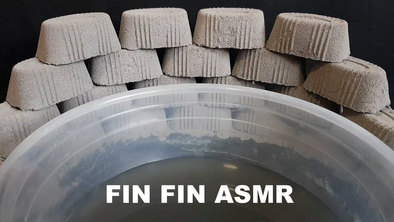 ASMR : Crumbling Sand Cement in Water #231
