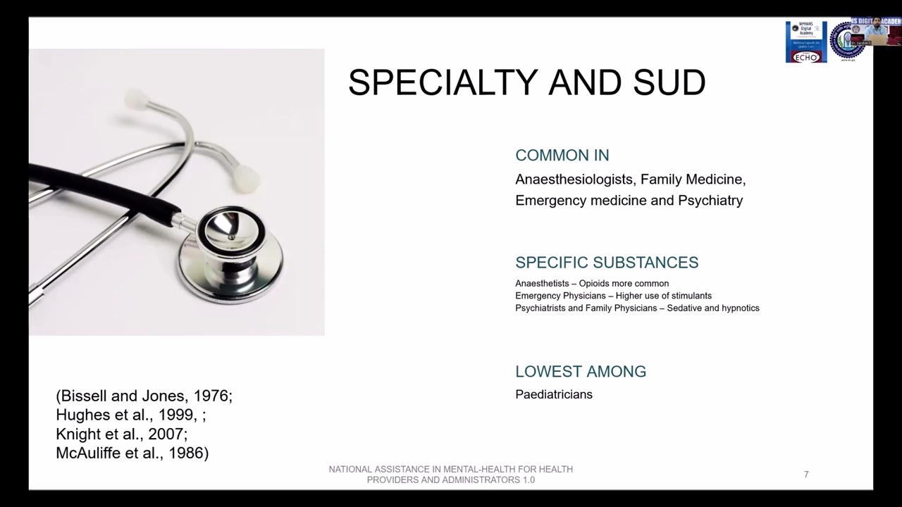 Physician mental health: SUD by Dr. Darshan S