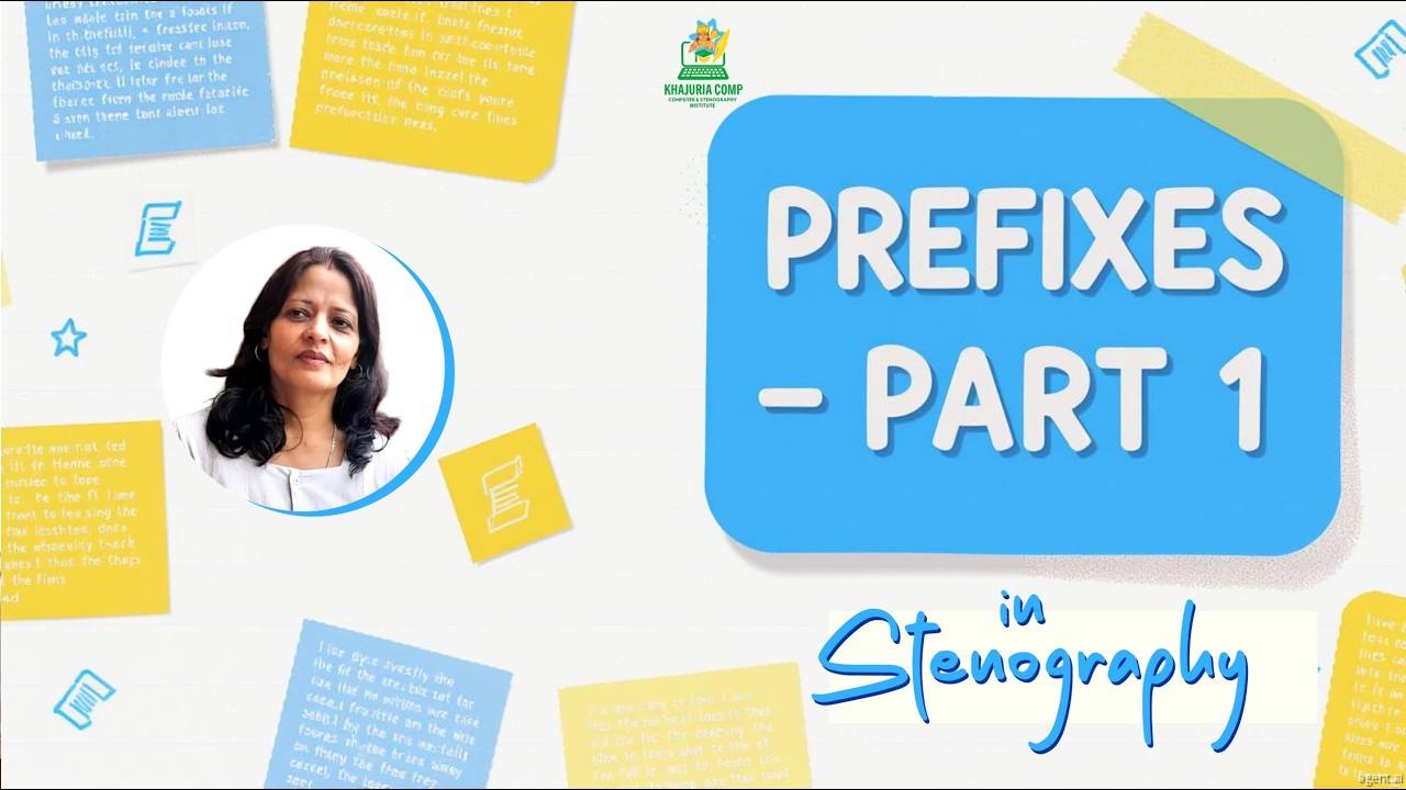 (69) Prefixes Part-1 in Stenography | Build Faster Word Outlines & Writing Speed