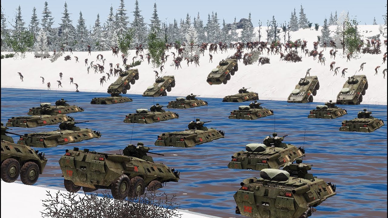 Arma 3 - APCs & zombies ( TOP 4 best APC in the world )