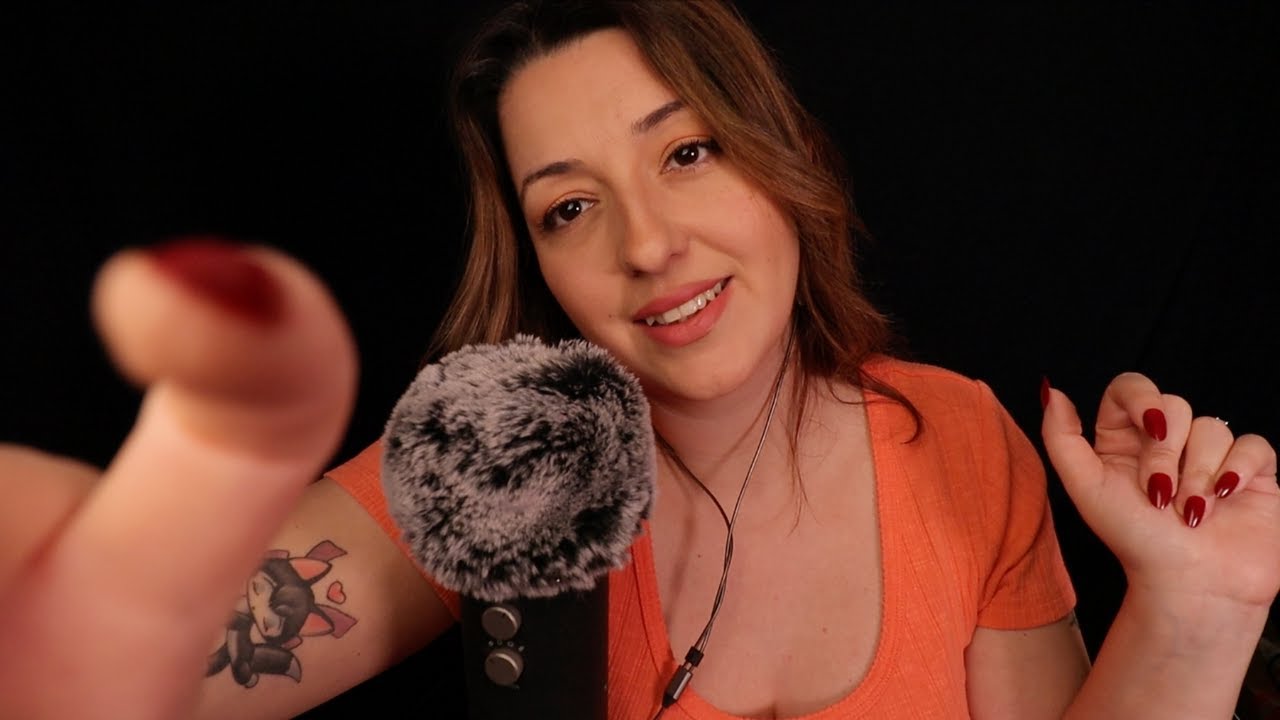 ASMR ✨ Inaudible Whispering , Gum Chewing (up close)