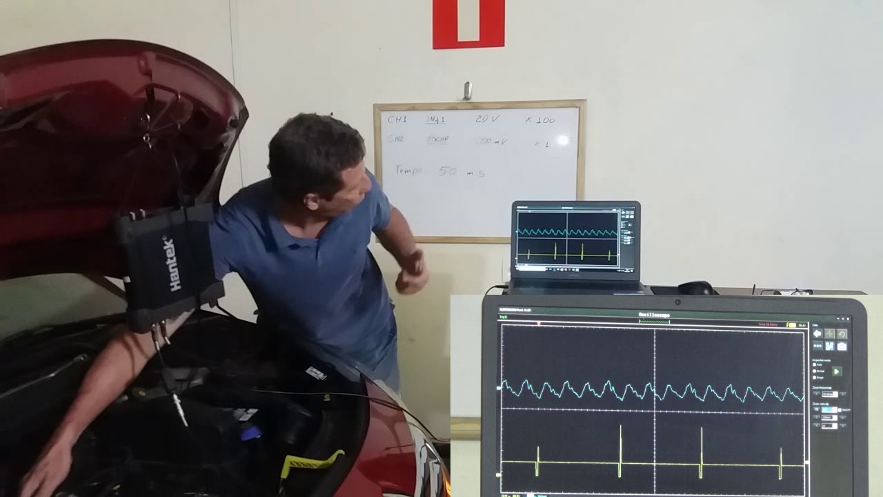 TVE - passo a passo, transdutor de vácuo no escapamento com Hantek 1008