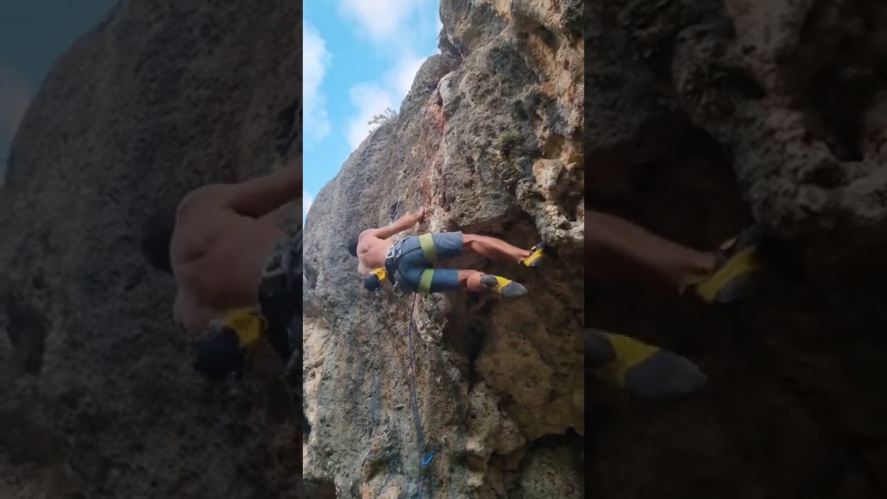 Climbing in Malta - Holes In The Sky (7a)