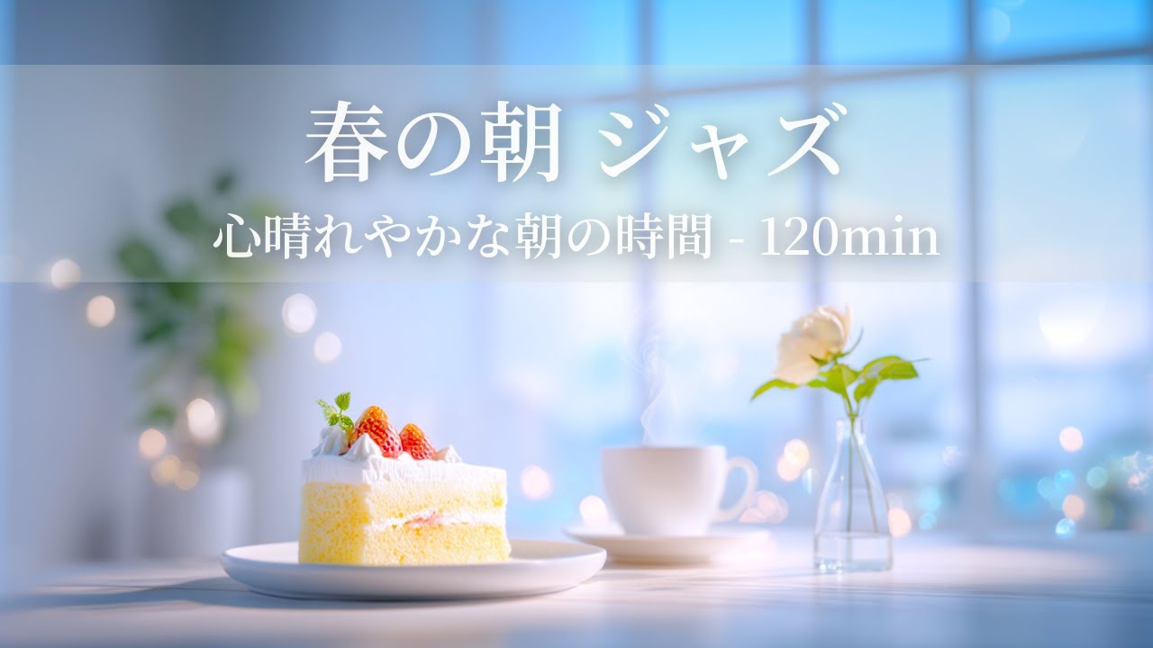 【春のカフェBGM】春の朝ジャズ ～心晴れやかな朝の時間 - 120min～ | リフレッシュ・家事用・作業用・集中　音楽