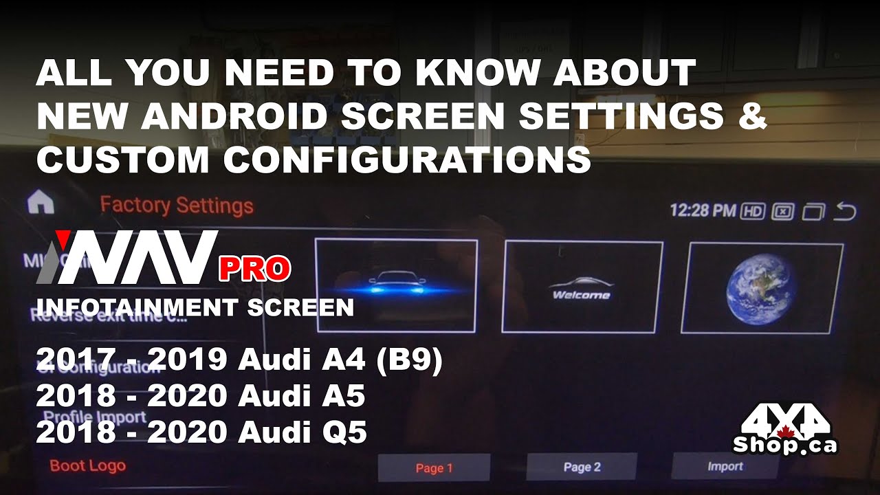 STEP BY STEP How to INSTALL & SETUP ANDROID SCREEN Wiring Harness Audi A4 A5 Q5 iNAV Pro 4x4Shop.ca
