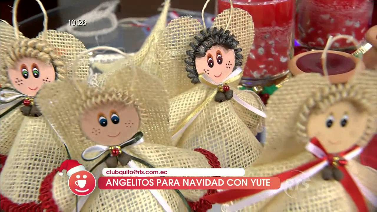 Hicimos angelitos con yute para navidad