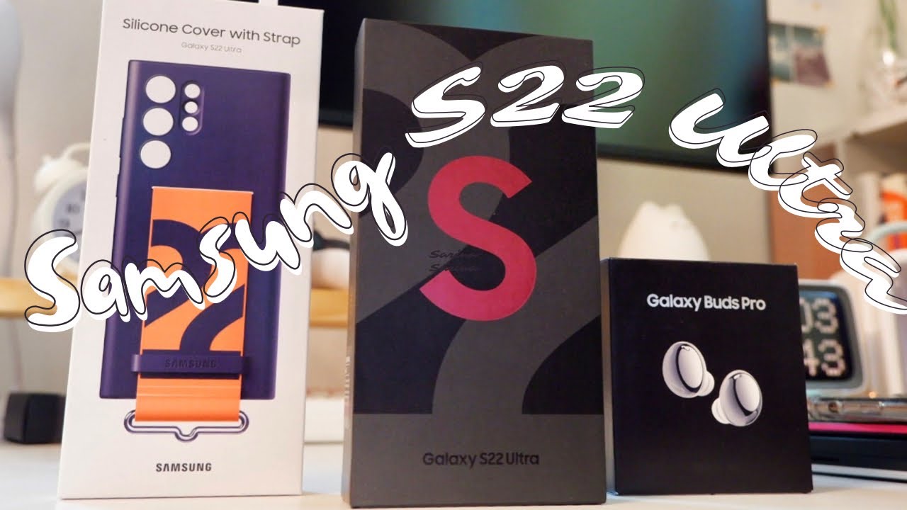 Samsung Galaxy S22 Ultra :📱Best Smartphone for 2022 with Galaxy Buds Pro | Unboxing | aesthetic ✨