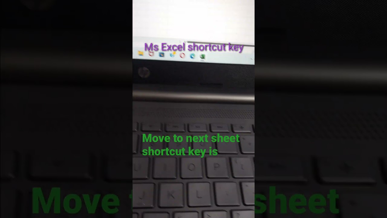 Ms Excel shortcut key for move to next sheet #msexcel #laptop #shortcutkey #shorts #kvcomputertech