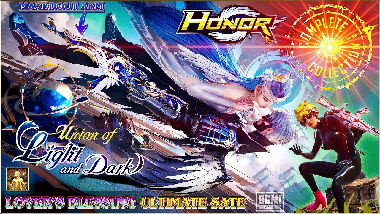 BGMI | THE LOVER'S BLESSING SPIN | COMPLETE COLLECTION OF HONOR CRATE | MAXEDOUT LIGHTSHIFT AKM